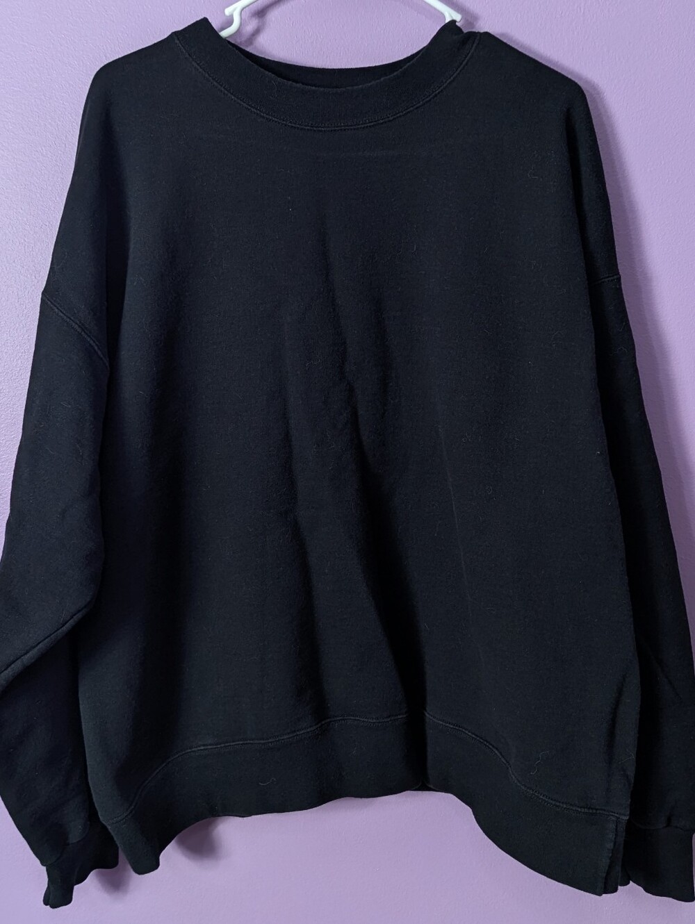 Vintage Hanes Ultimate Cotton Printpro Size XL Black Crewneck Thick Sweatshirt